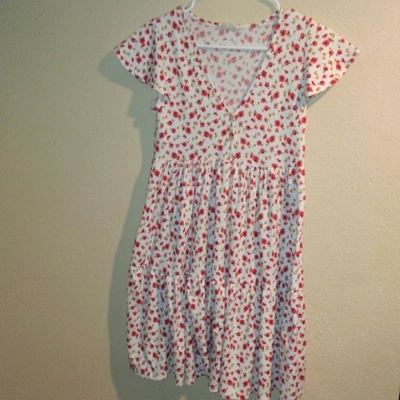 Jessica Simpson Ditzy Floral Babydoll Mini Dress S - Picture 1 of 4